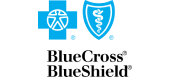 Blue Cross Blue Shield logo with medical symbols representing insurance coverage.