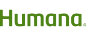 Humana logo in green text, dental insurance provider brand mark.