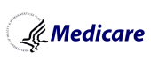 Medicare logo with bird emblem and blue text on white background