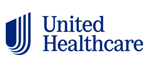 United Healthcare logo with blue stylized "U" design and company name in dark blue text.