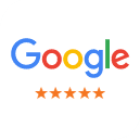 Google logo with five-star rating for Dental Wellness of Anna